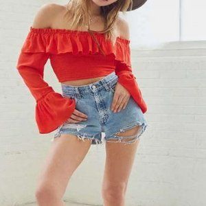 Urban Outfitter Kimchi Blue Off-Shoulder Crop top